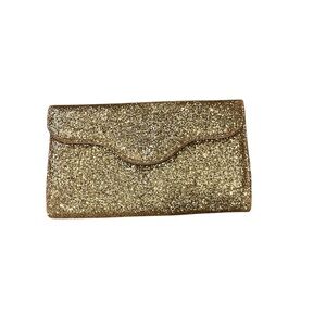 Kate Spade Gold Glitter Clutch